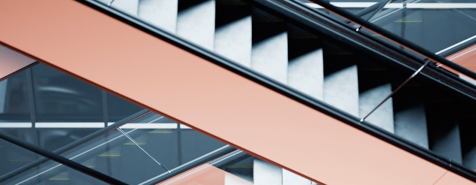 Aerial View of Escalators